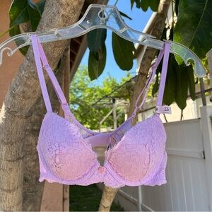 NWT Victoria’s Secret Purple Push - Up  Bra with Lace Detailing